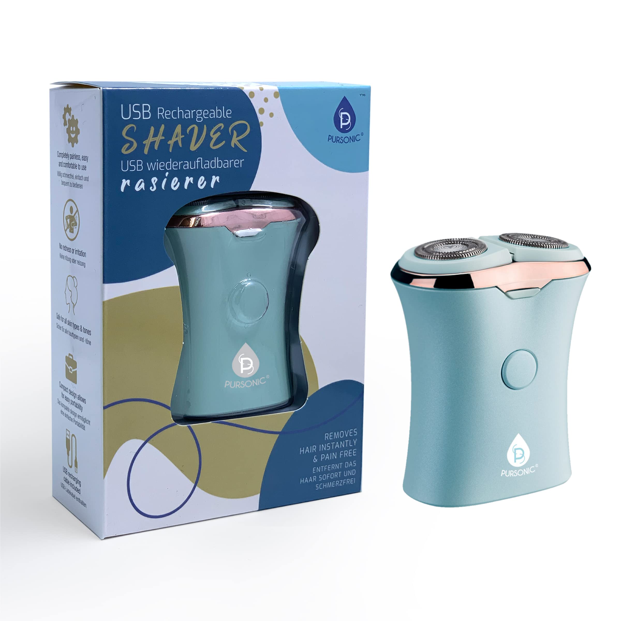 Foto 2 pulgar | Afeitadora Eléctrica Pursonic Usb Recargable Para Mujer - Venta Internacional.