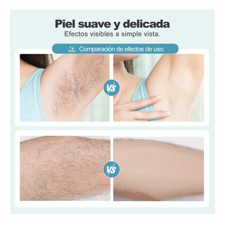 Foto 5 | Depiladora Eléctrica Afeitadora Rasuradora Mujer Portátil Belug, Blanco Lineas Azul