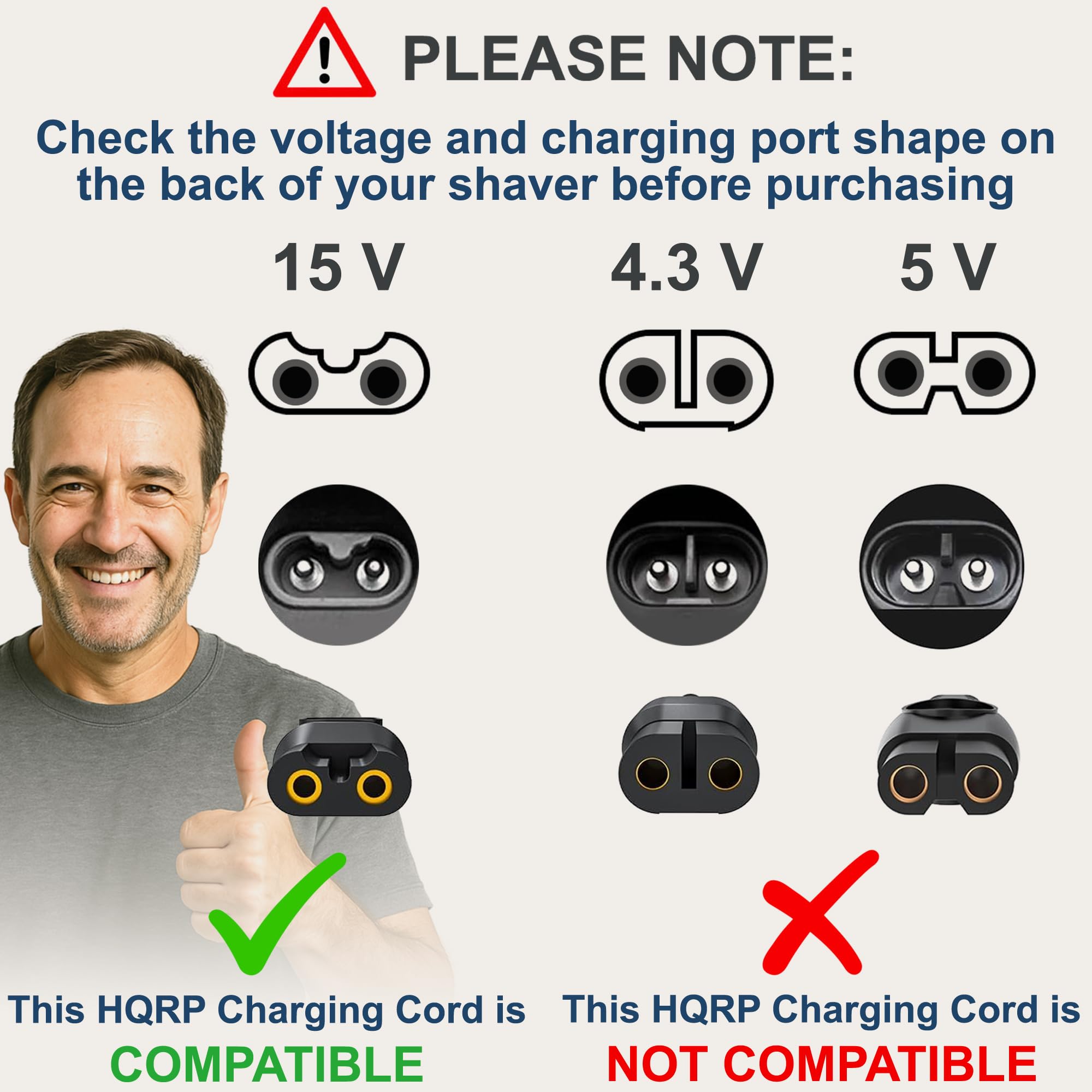 Foto 7 pulgar | Adaptador Ac Hqrp De 15 V Compatible Con La Afeitadora Philips Norelco - Venta Internacional.