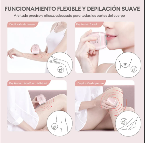 Foto 4 pulgar | Depiladora Eléctrica Portátil Con Luz  Verde Claro