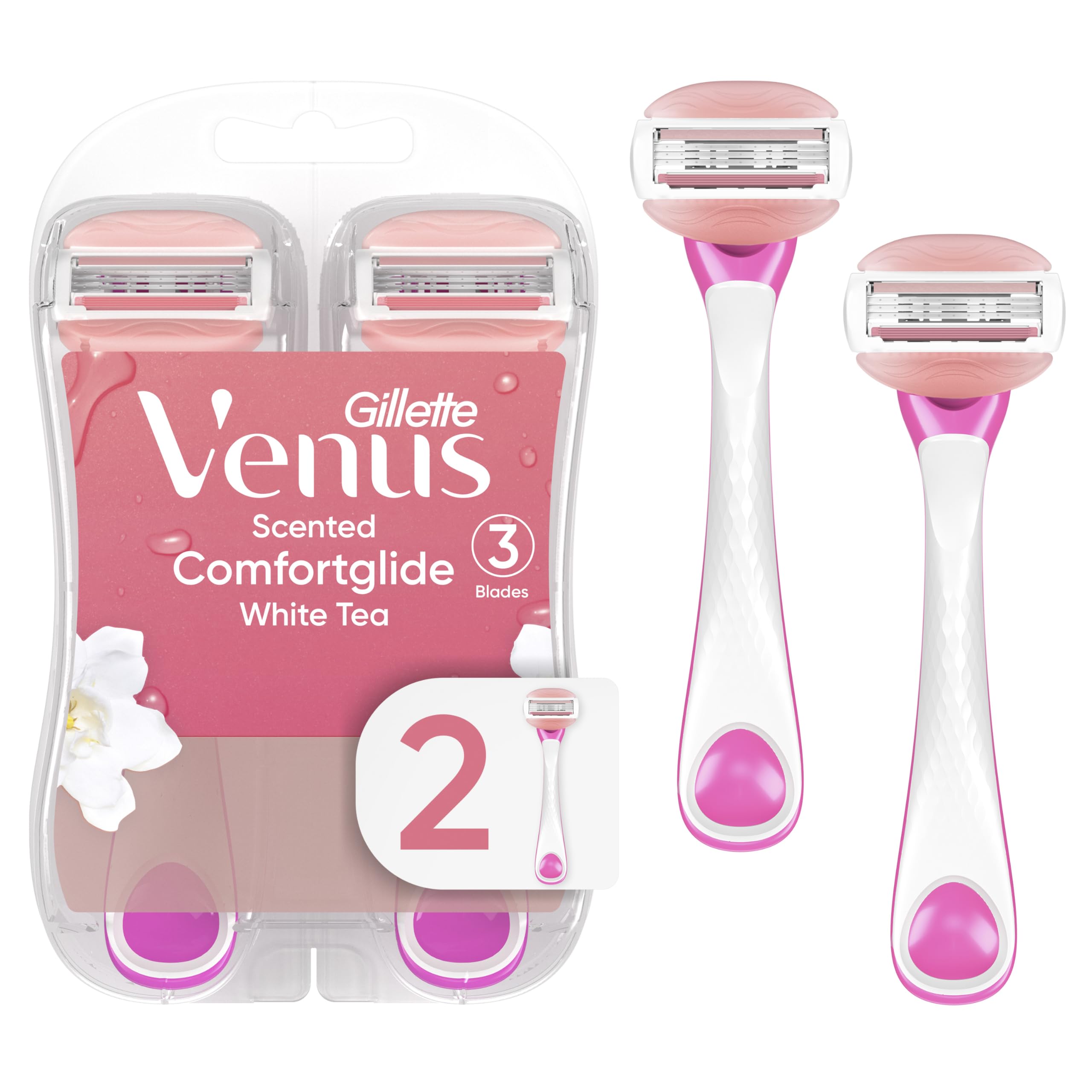 Foto 1 | Maquinilla De Afeitar Desechable Gillette Venus Comfortglide White Tea X2 - Venta Internacional.