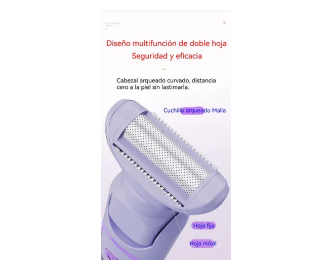Foto 5 pulgar | Depiladora Eléctrica Para Mujer 5 En 1 Rasuradora Recargable