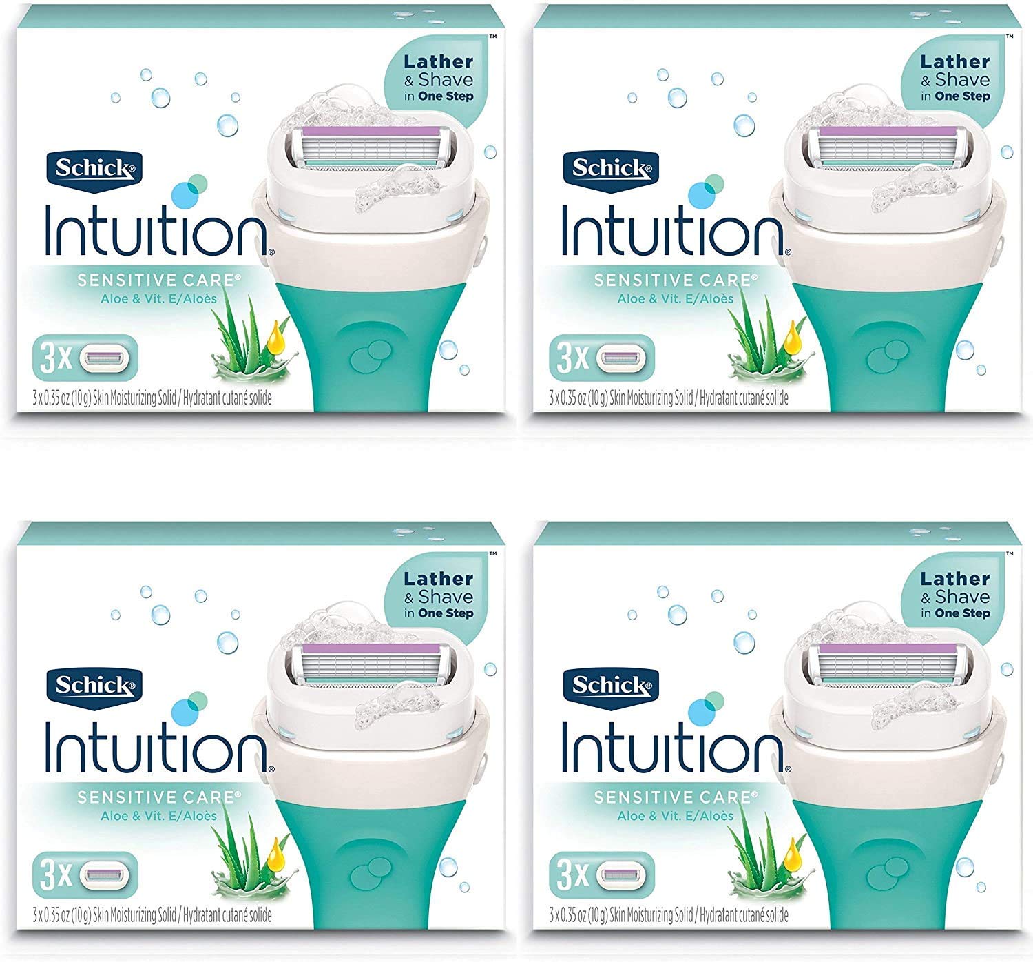 Foto 2 pulgar | Recambios Para Maquinillas De Afeitar Schick Intuition Pure Nourishment X12 - Venta Internacional.