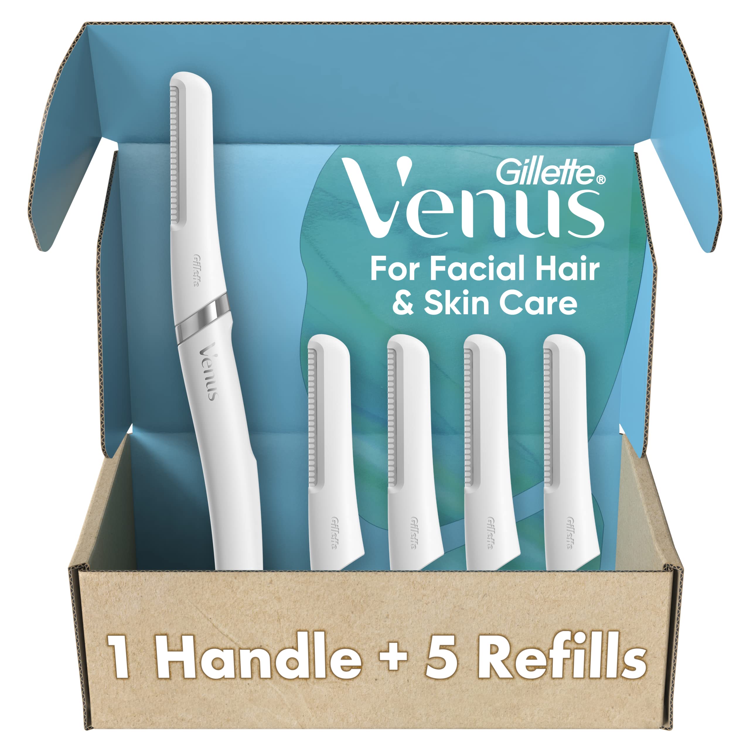 Foto 2 pulgar | Kit De Herramientas De Dermaplaning Gillette Venus Con 5 Recambios De Cuchillas - Venta Internacional.