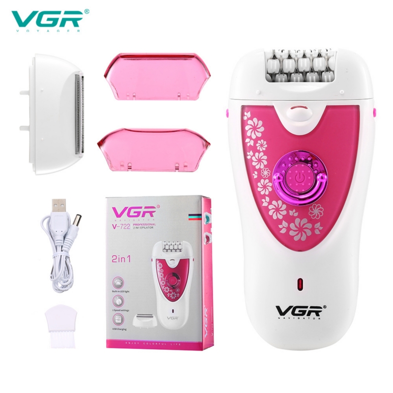 Foto 2 pulgar | Depiladora Eléctrica Vgr 2 En 1 Para Mujer - Verde - Venta Internacional.