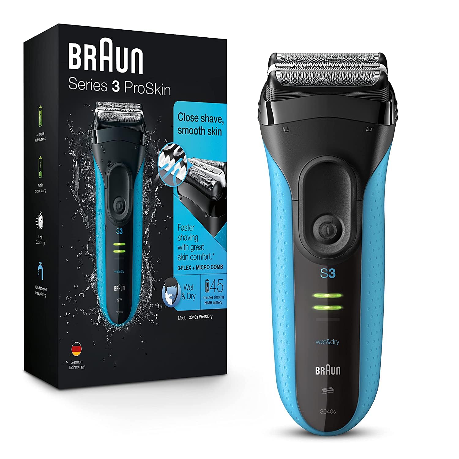 Foto 2 pulgar | Maquinilla De Afeitar Eléctrica Braun Series 3 Con Recortadora De Precisión Azul/negra - Venta Internacional.
