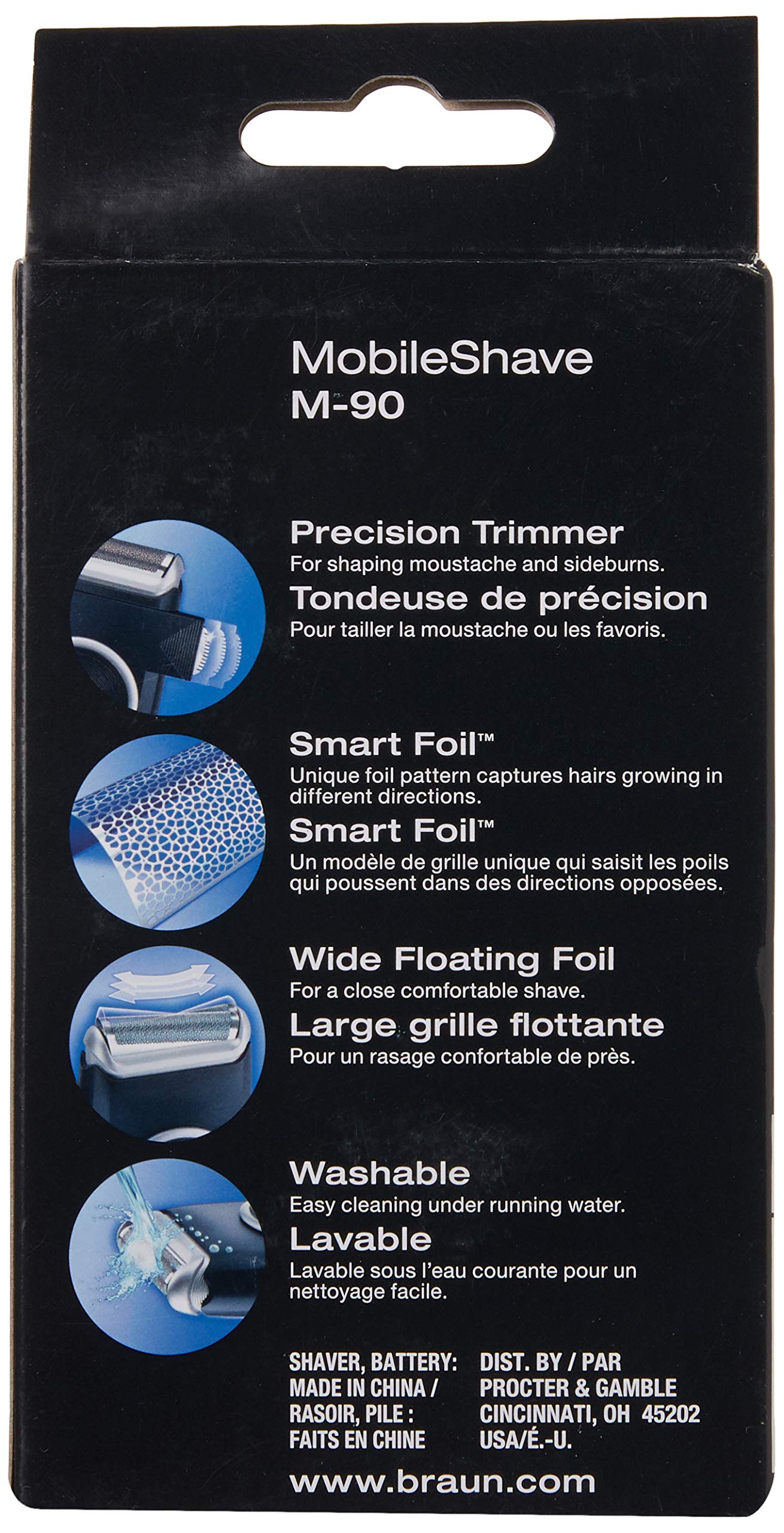Foto 4 pulgar | Maquinilla De Afeitar Eléctrica Braun M90 Mobile Para Hombre Con Recortadora De Precisión - Venta Internacional.
