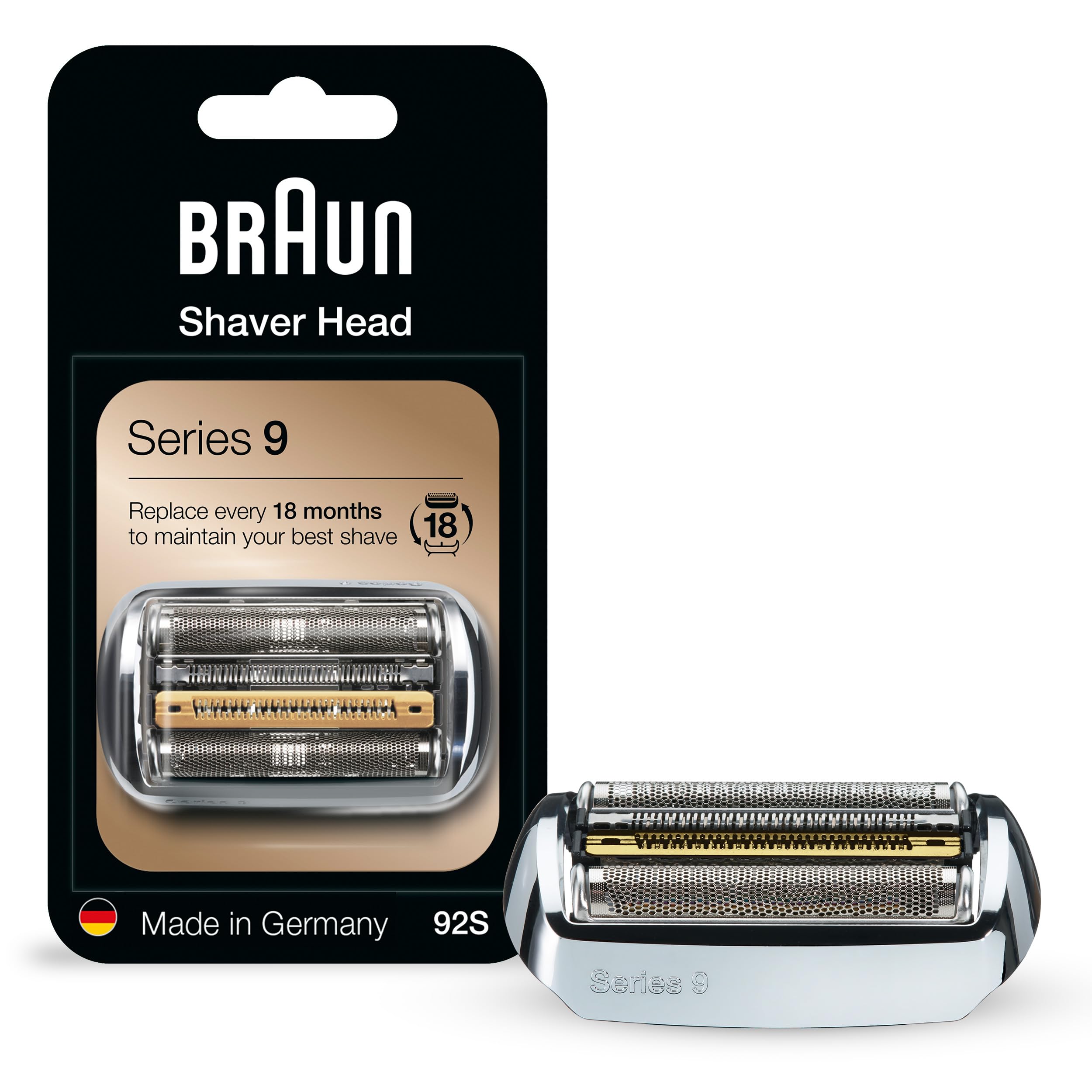 Foto 1 | Afeitadora Eléctrica Braun Series 9 92s Con Cabezal De Repuesto, Color Plateado - Venta Internacional.