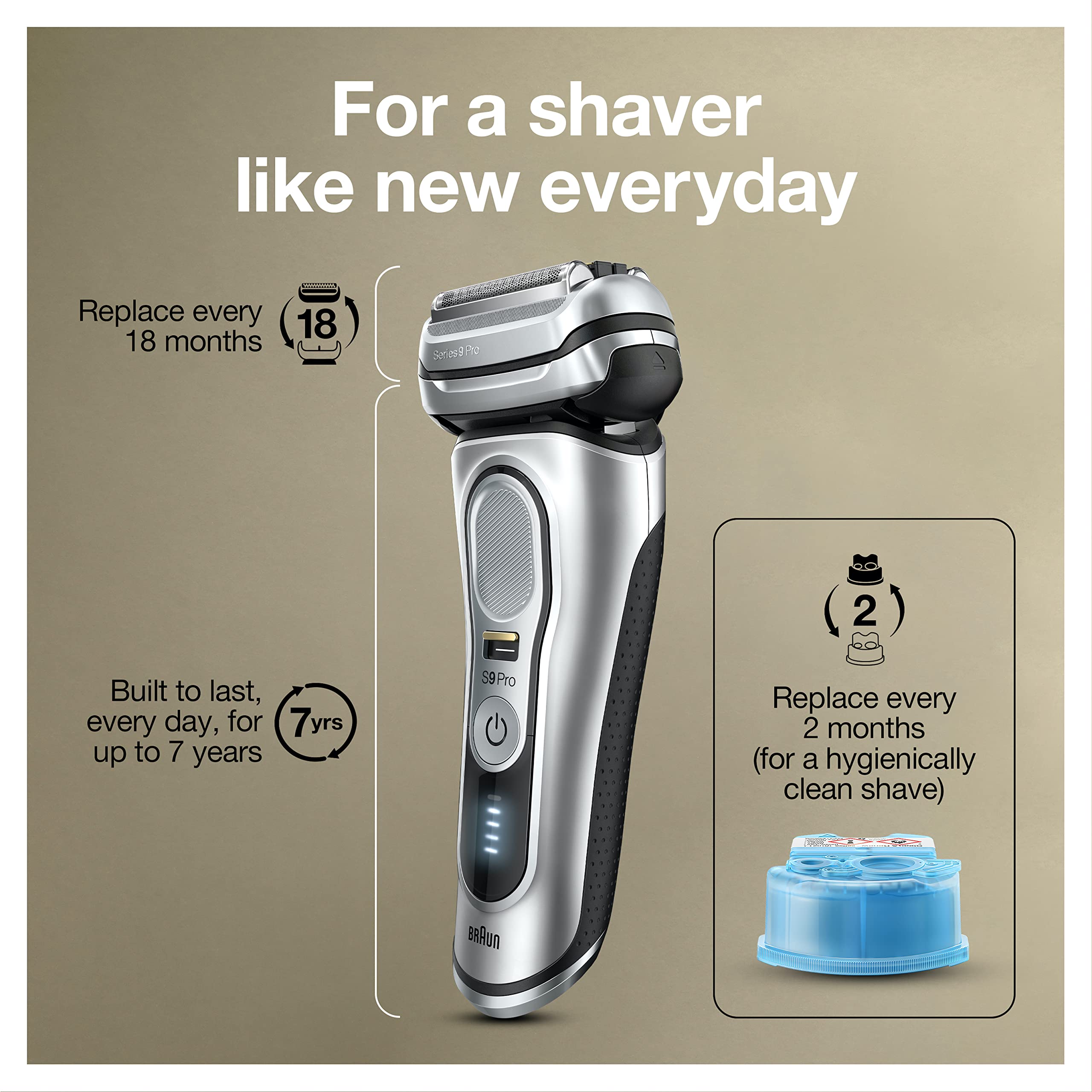 Foto 6 pulgar | Maquinilla De Afeitar Eléctrica Braun Series 9 Pro 9477cc Para Hombre Plateada - Venta Internacional.