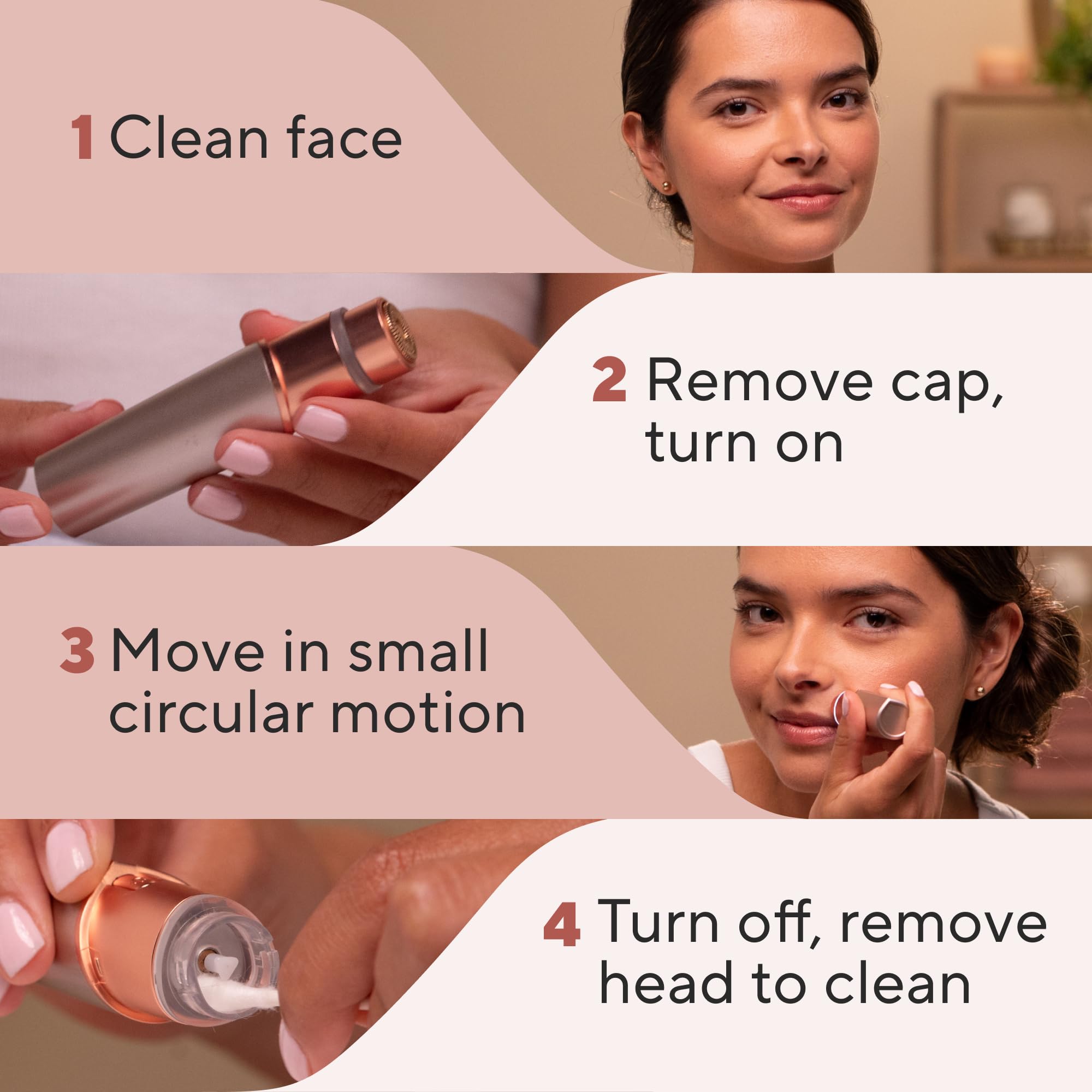 Foto 7 pulgar | Depilador Facial Finishing Touch Flawless Rose Gold - Venta Internacional