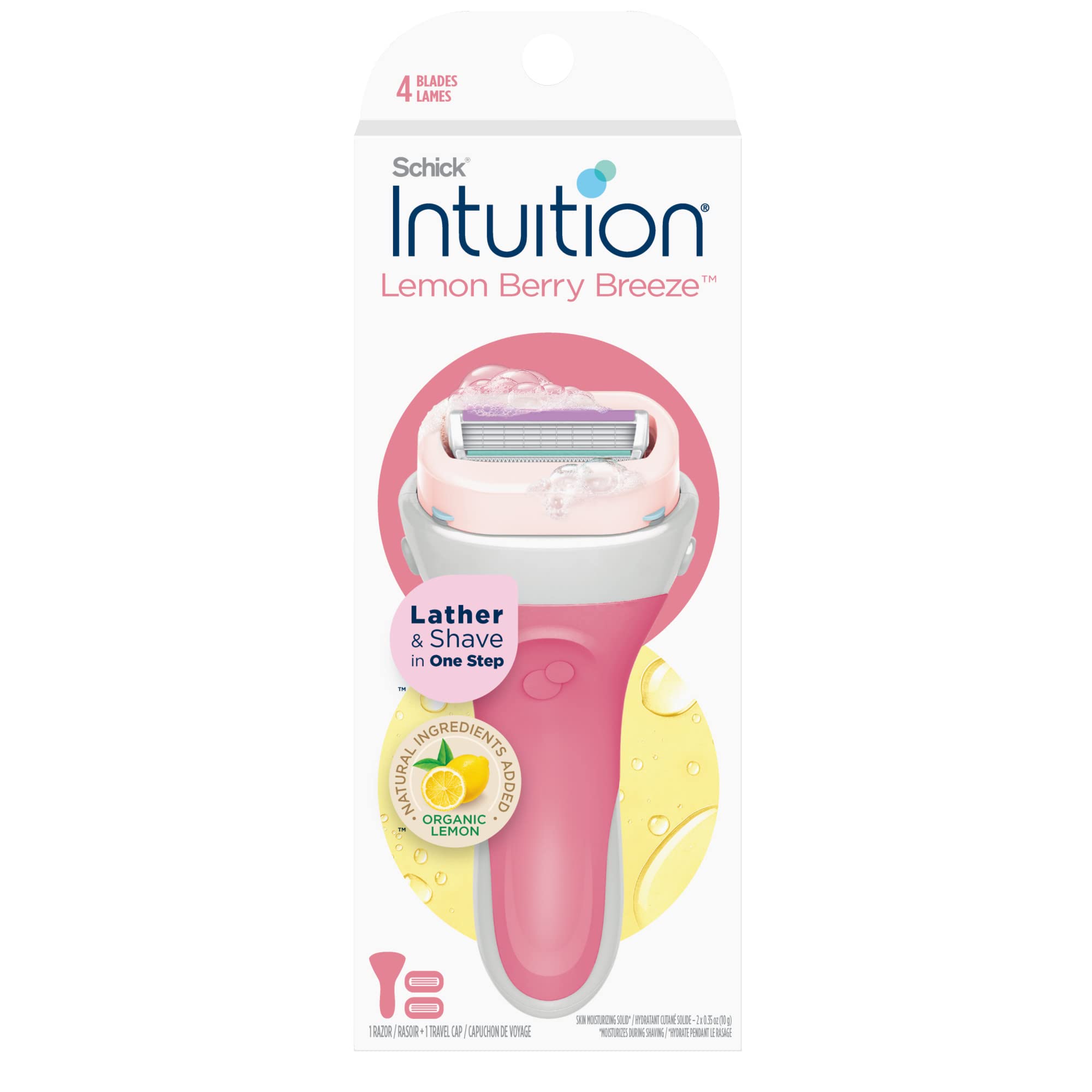 Maquinillas De Afeitar Schick Intuition Lemon Berry Breeze Para Mujer - Venta Internacional.