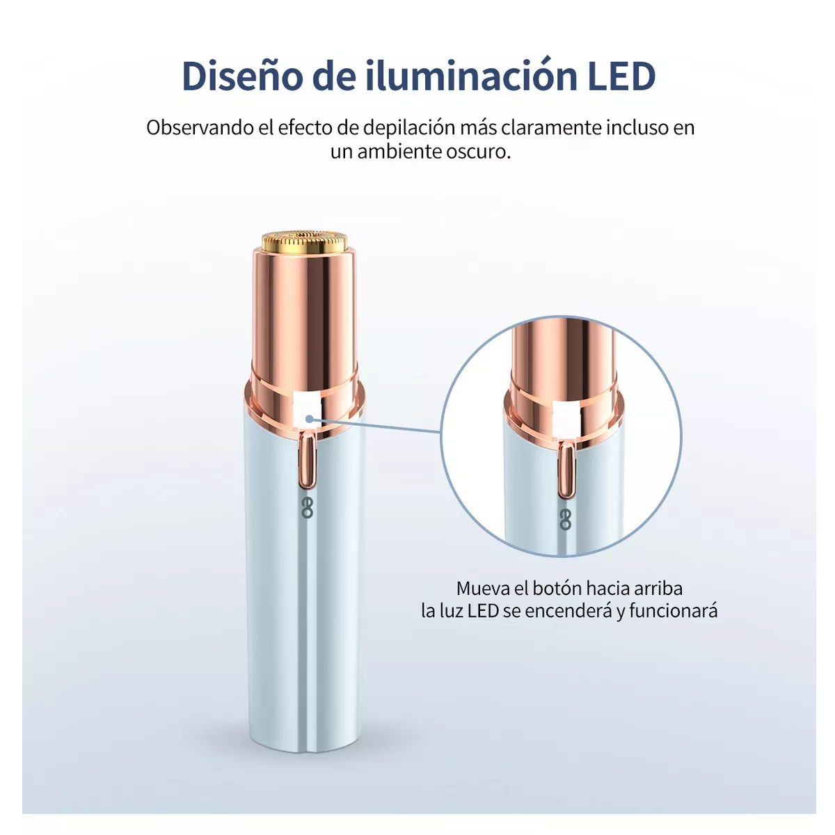Foto 3 | Depiladora Facial Eléctrica Portátil con Luz Recargable Eo Safe Imports Esi-11165-1 Azul
