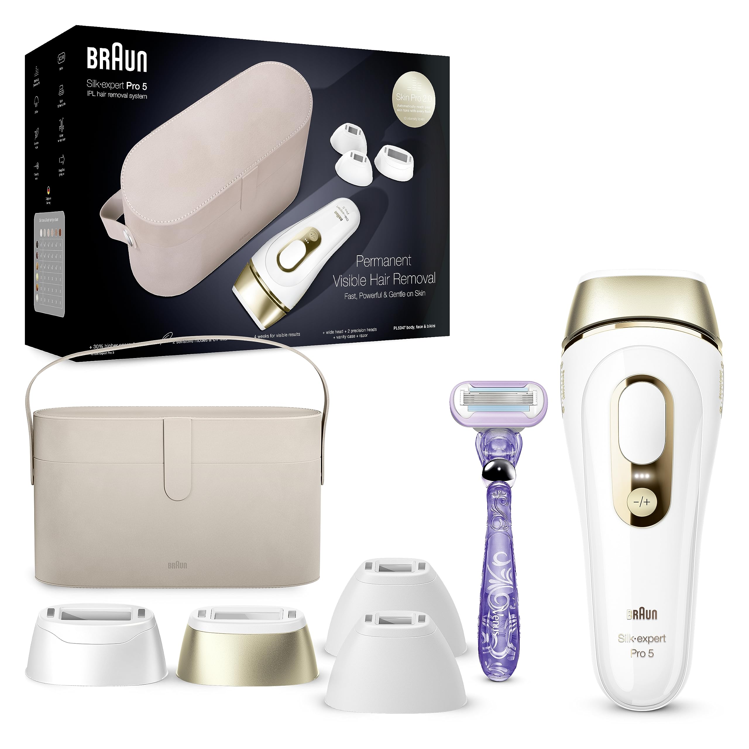 Depilador Facial Braun con Accesorios-Venta Internacional