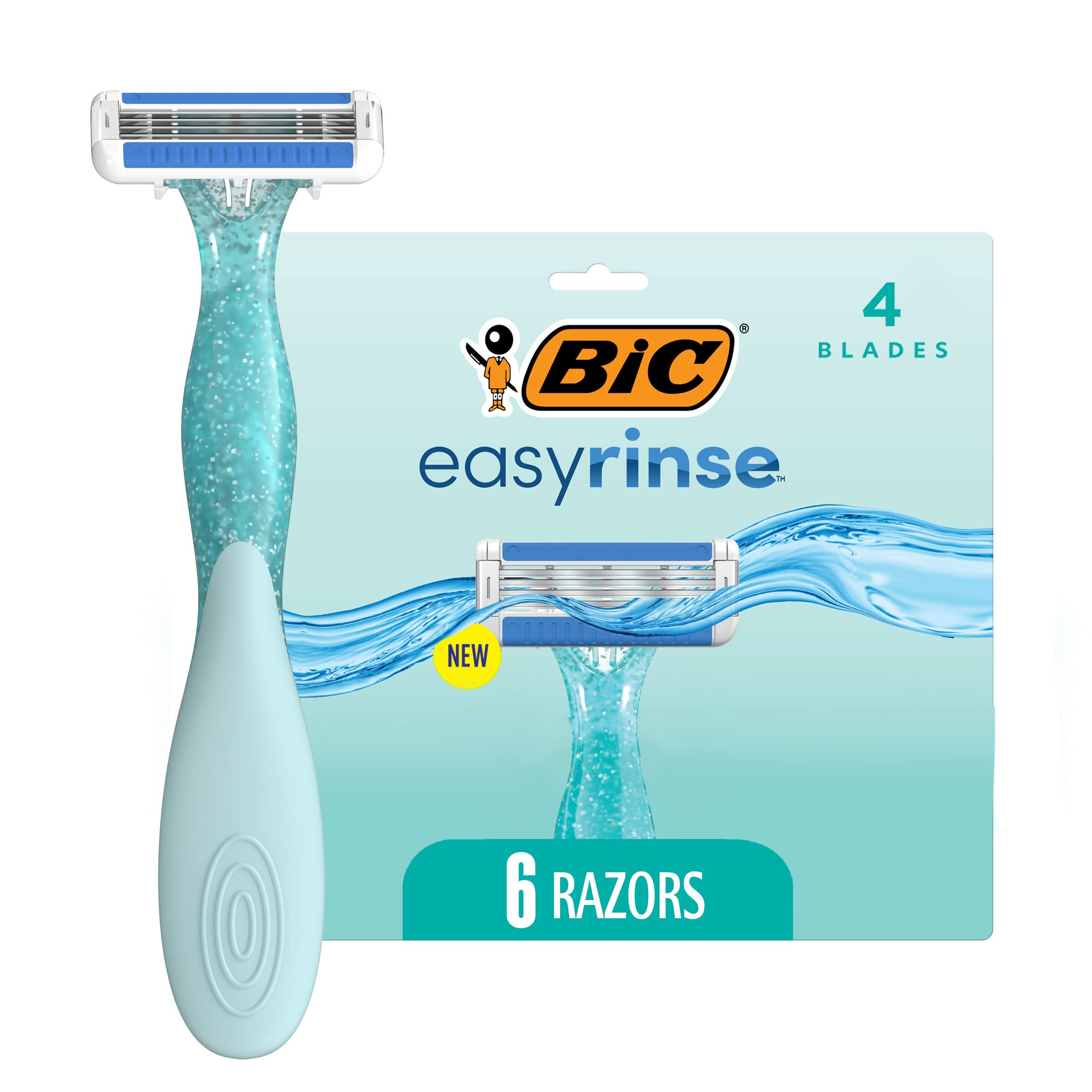 Foto 2 pulgar | Maquinillas De Afeitar Desechables Bic Easyrinse, Antiobstructivas, Para Mujer, Paquete De 6 - Venta Internacional.