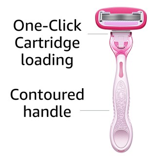 Foto 6 | Razor Amazon Basics De 5 Cuchillas Aptas Para Mujer, 1 Mango Y 2 Cartuchos - Venta Internacional.