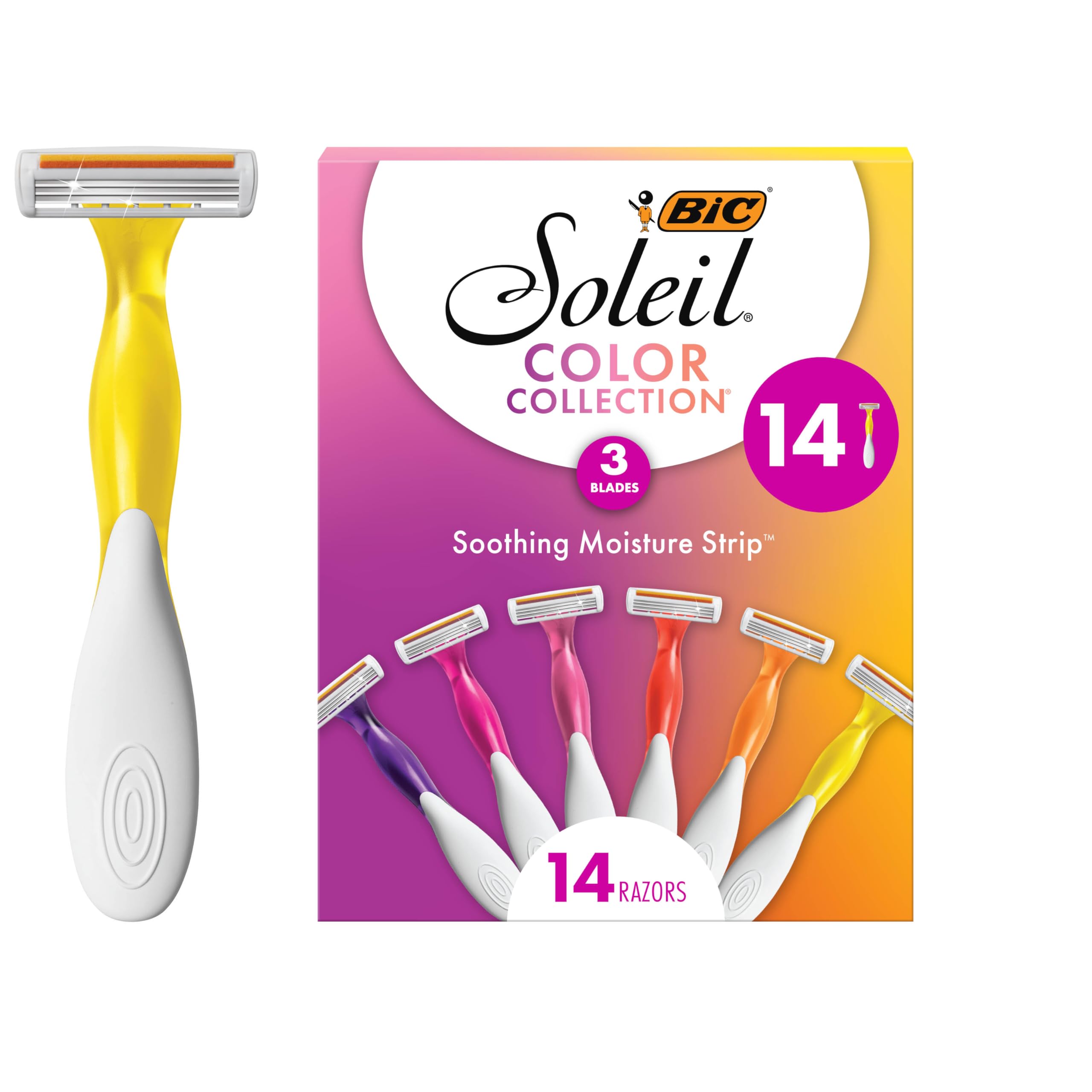 Foto 2 pulgar | Maquinillas De Afeitar Desechables Bic Soleil Smooth Colors Para Mujer, 14 Unidades - Venta Internacional.