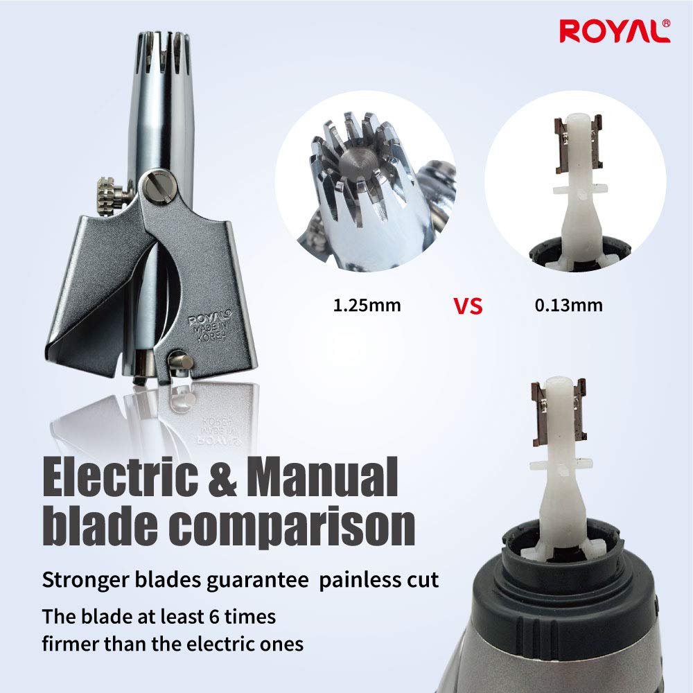 Foto 3 | Recortadora De Pelo Nasal Royal Birdie Manual A Prueba De Agua Para Hombre - Venta Internacional.