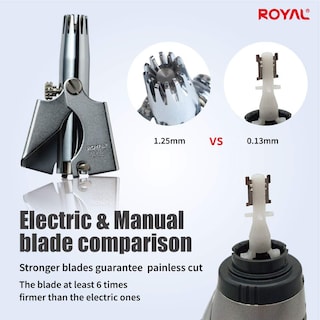 Foto 3 | Recortadora De Pelo Nasal Royal Birdie Manual A Prueba De Agua Para Hombre - Venta Internacional.
