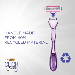 Foto 6 | Maquinillas De Afeitar Desechables Bic Click 5 Soleil Para Mujer Con 1 Mango Y 3 Cartuchos - Venta Internacional.