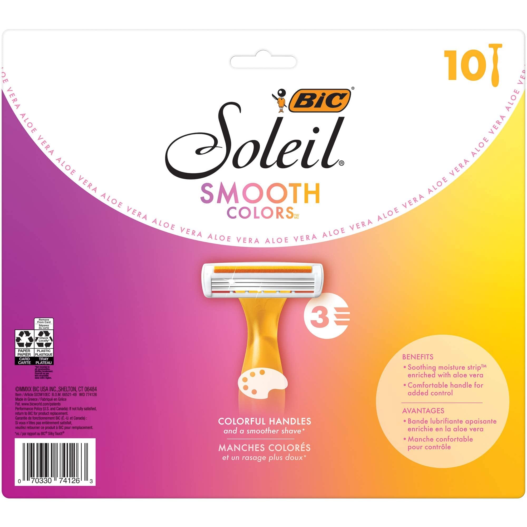 Foto 5 pulgar | Maquinillas De Afeitar Desechables Bic Soleil Smooth Colors Para Mujer, 20 Unidades - Venta Internacional.