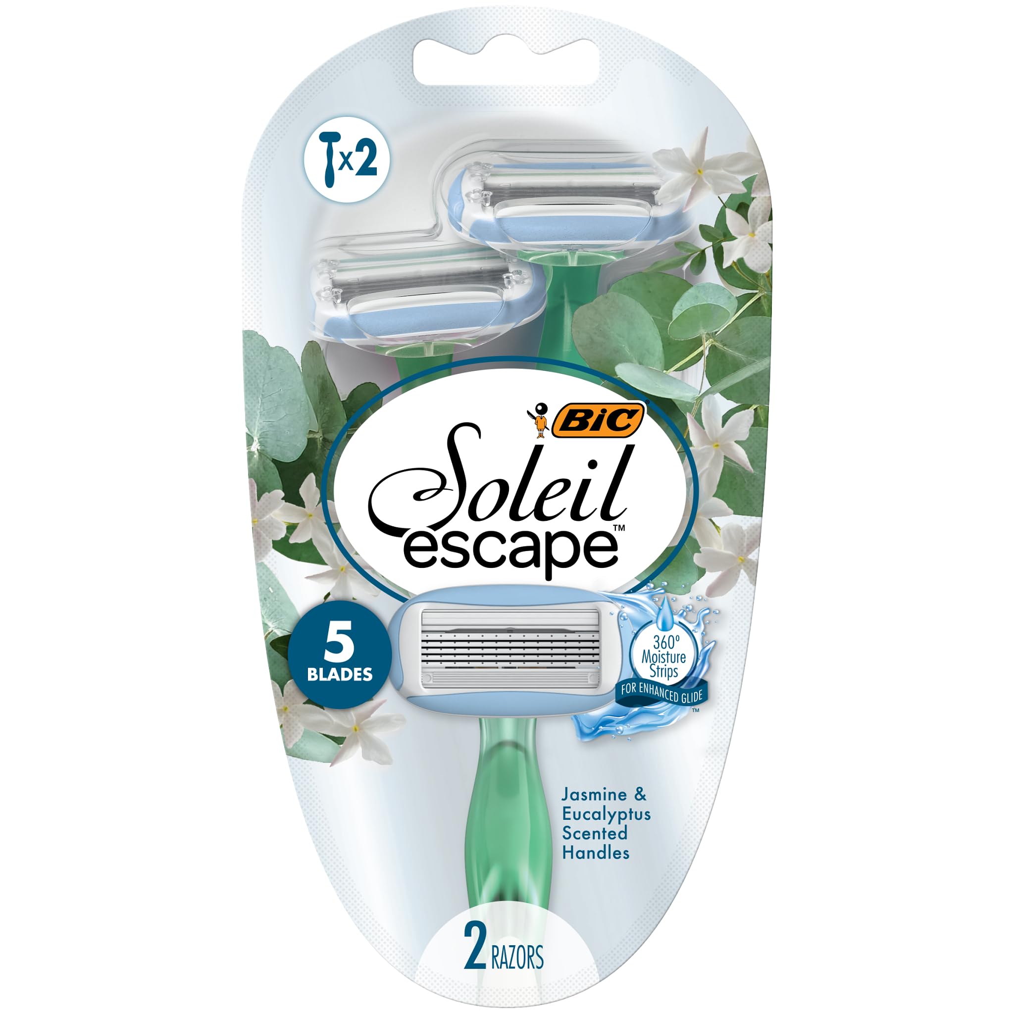 Razors Bic Soleil Escape Desechables Para Mujer, 5 Cuchillas, Paquete De 2 - Venta Internacional.