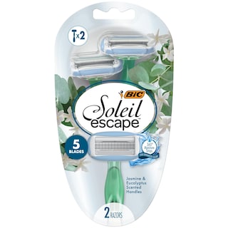 Foto 1 | Razors Bic Soleil Escape Desechables Para Mujer, 5 Cuchillas, Paquete De 2 - Venta Internacional.