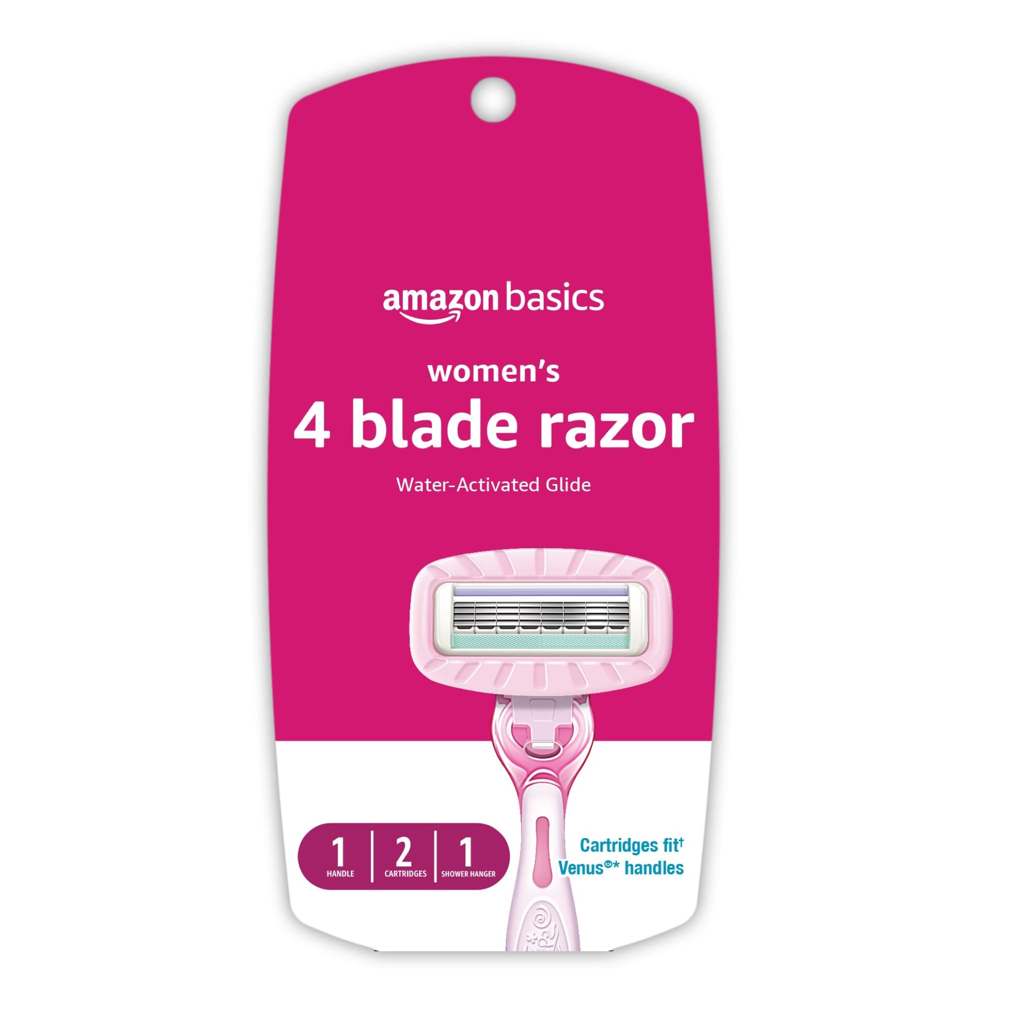 Foto 1 | Razor Amazon Basics De 4 Cuchillas Para Mujer Con 1 Mango Y 2 Cartuchos - Venta Internacional.