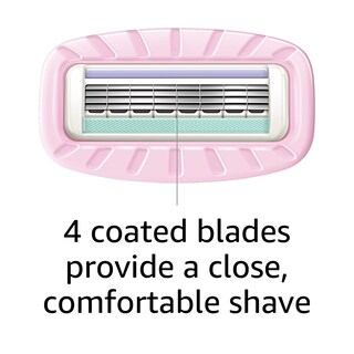 Foto 4 | Razor Amazon Basics De 4 Cuchillas Para Mujer Con 1 Mango Y 2 Cartuchos - Venta Internacional.