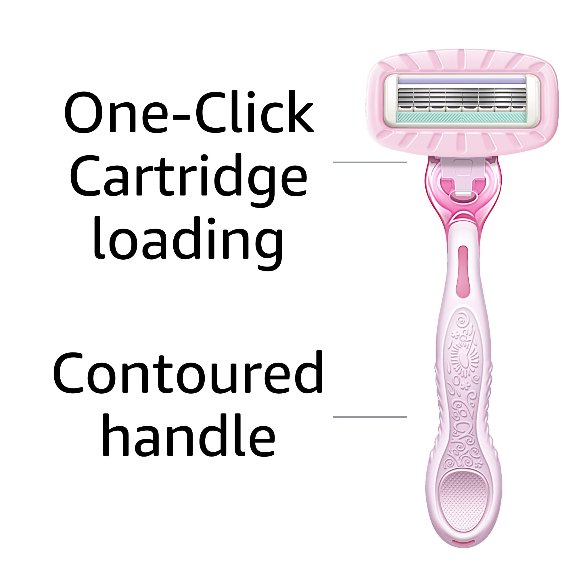 Foto 6 | Razor Amazon Basics De 4 Cuchillas Para Mujer Con 1 Mango Y 2 Cartuchos - Venta Internacional.