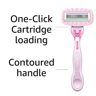 Foto 6 | Razor Amazon Basics De 4 Cuchillas Para Mujer Con 1 Mango Y 2 Cartuchos - Venta Internacional.
