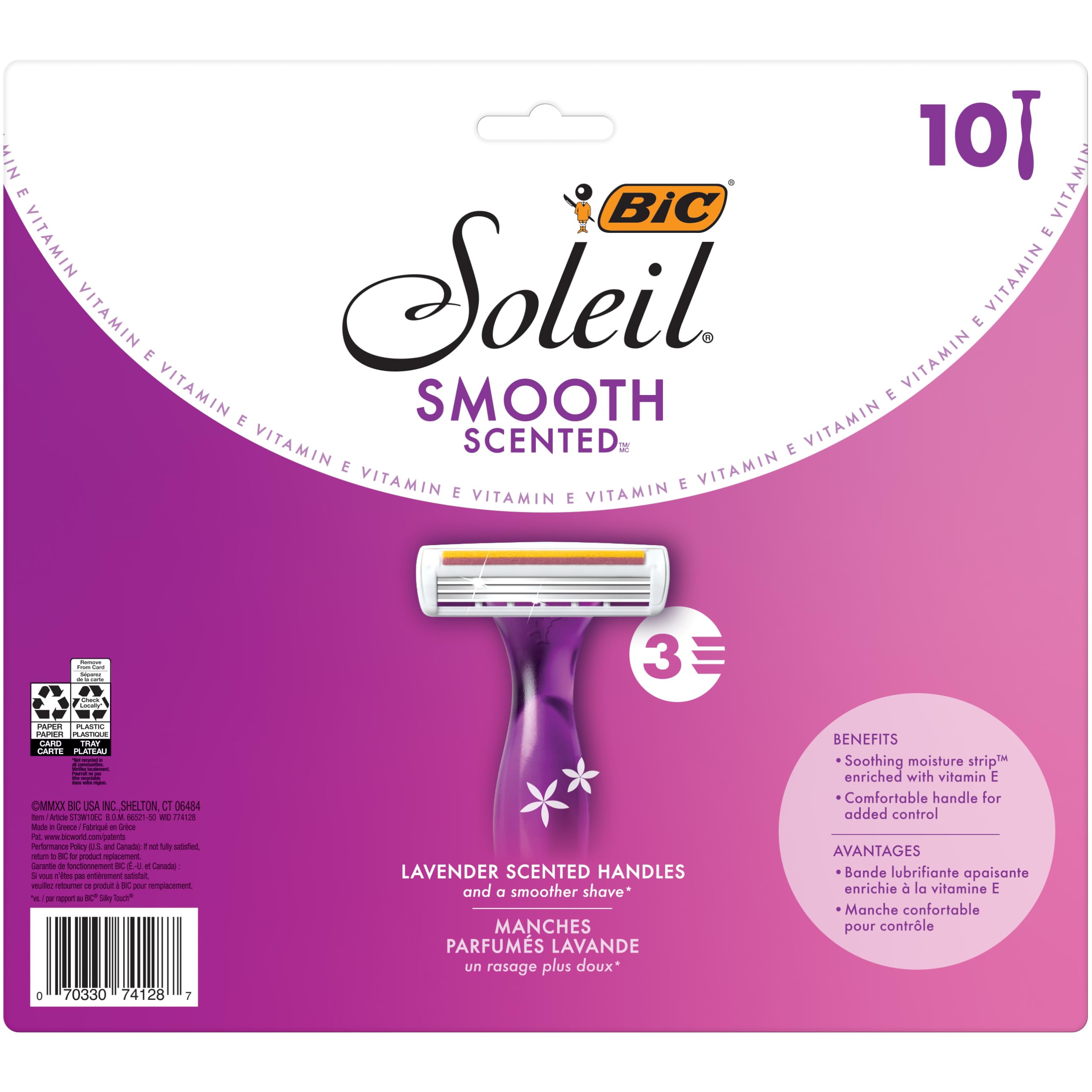 Foto 2 pulgar | Razors Bic Soleil Smooth Smooth Smooth Para Mujer, Desechables, 10 Unidades - Venta Internacional.