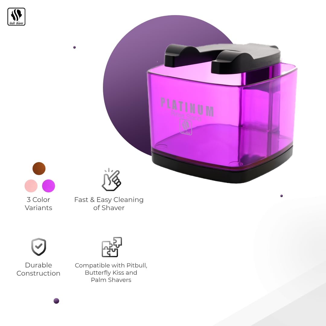 Foto 2 | Rinse Stand Skull Shaver Butterfly Platinum Púrpura - Venta Internacional.