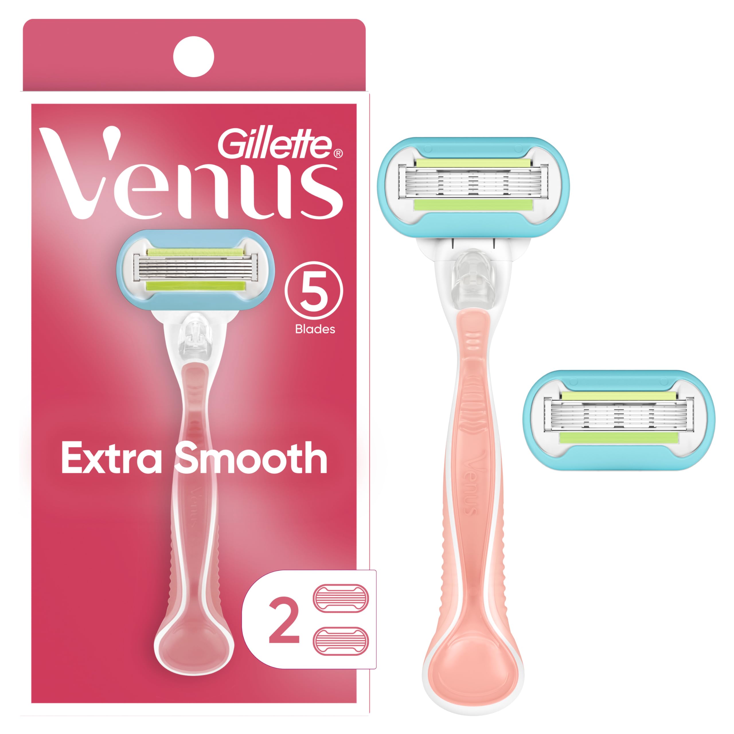 Foto 2 pulgar | Razors Gillette Venus Extra Smooth Para Mujer, Incluye 1 Recambio De Maquinilla De Afeitar Y 2 Hojas - Venta Internac