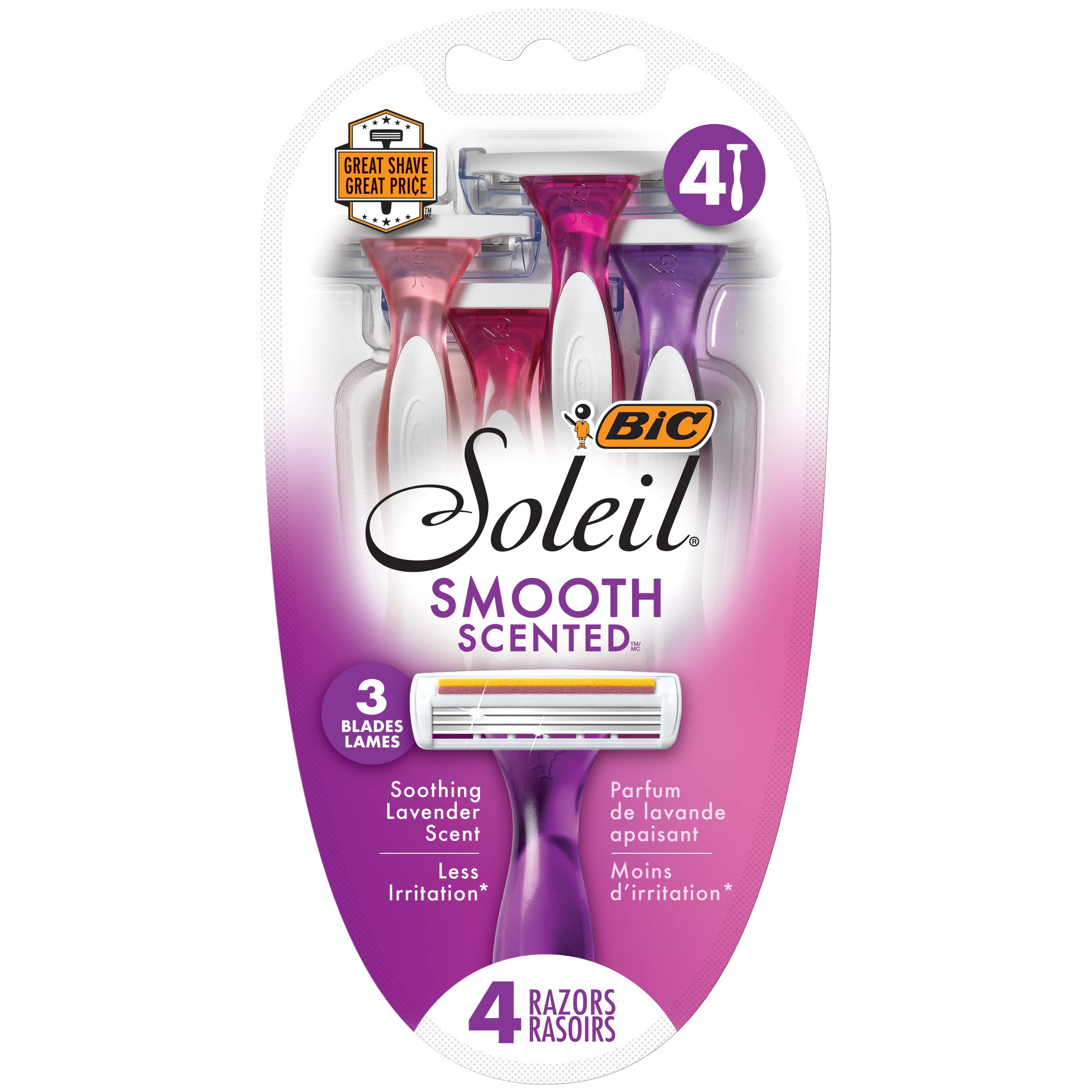 Maquinilla De Afeitar Desechable Bic Soleil, Suave, Perfumada, Para Mujer, 3 Cuchillas - Venta Internacional.
