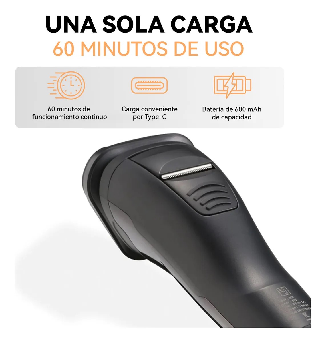 Foto 6 pulgar | Rasuradora Eléctrica Bomidi M3 Negro