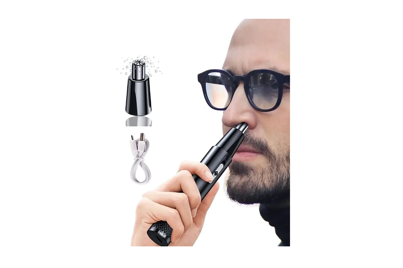Foto 5 pulgar | Afeitadora Recargable Para Podadoras De Pelo De Nariz Negro