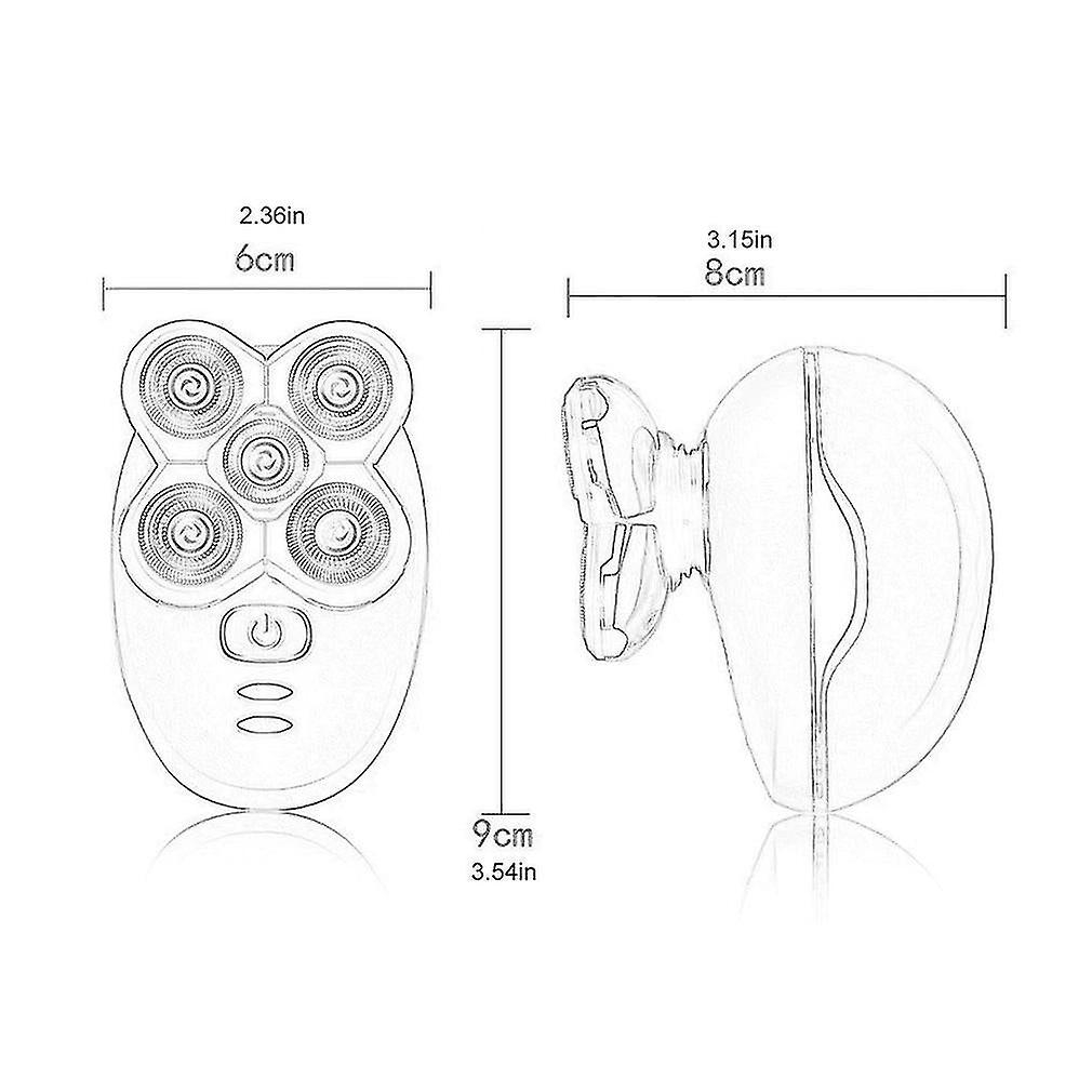 Foto 6 pulgar | Afeitadora Eléctrica Huoguo Recargable Impermeable De Cinco Cabezales - Venta Internacional.