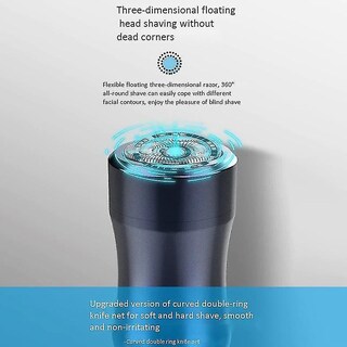 Foto 3 | Afeitadora Eléctrica Huoguo Recargable Usb Mojado/seco Plateada - Venta Internacional.