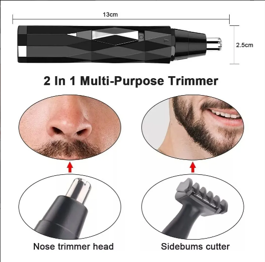 Foto 3 pulgar | Depilador De Nariz Y Oreja Cejas Barba 2 En 1 Usb Recargable