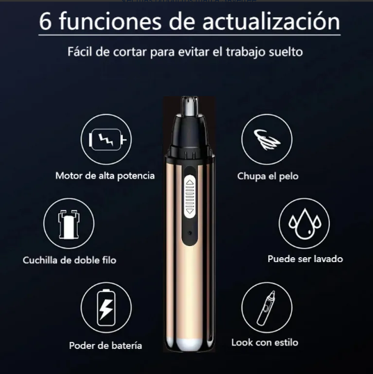 Foto 5 pulgar | Recortador Eléctrico Y Recargable De Vello De Nariz Y Orejas