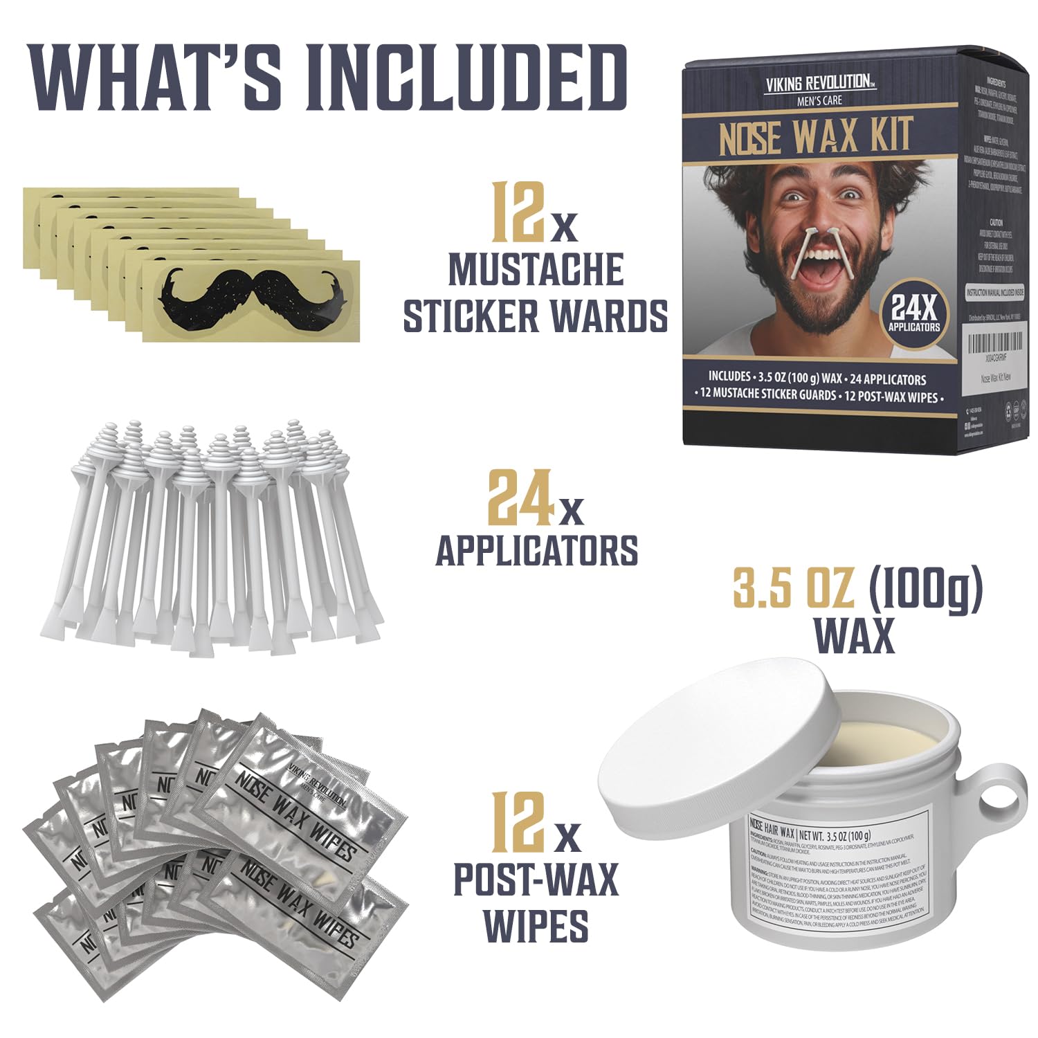 Foto 6 pulgar | Kit de Depilación Nasal Viking Revolution para Hombre con 24 Barras de Cera - Venta Internacional