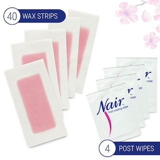 Foto 3 | Tiras de Cera Depilatoria Nair Ready Strips Face Bikini X40 - Venta Internacional