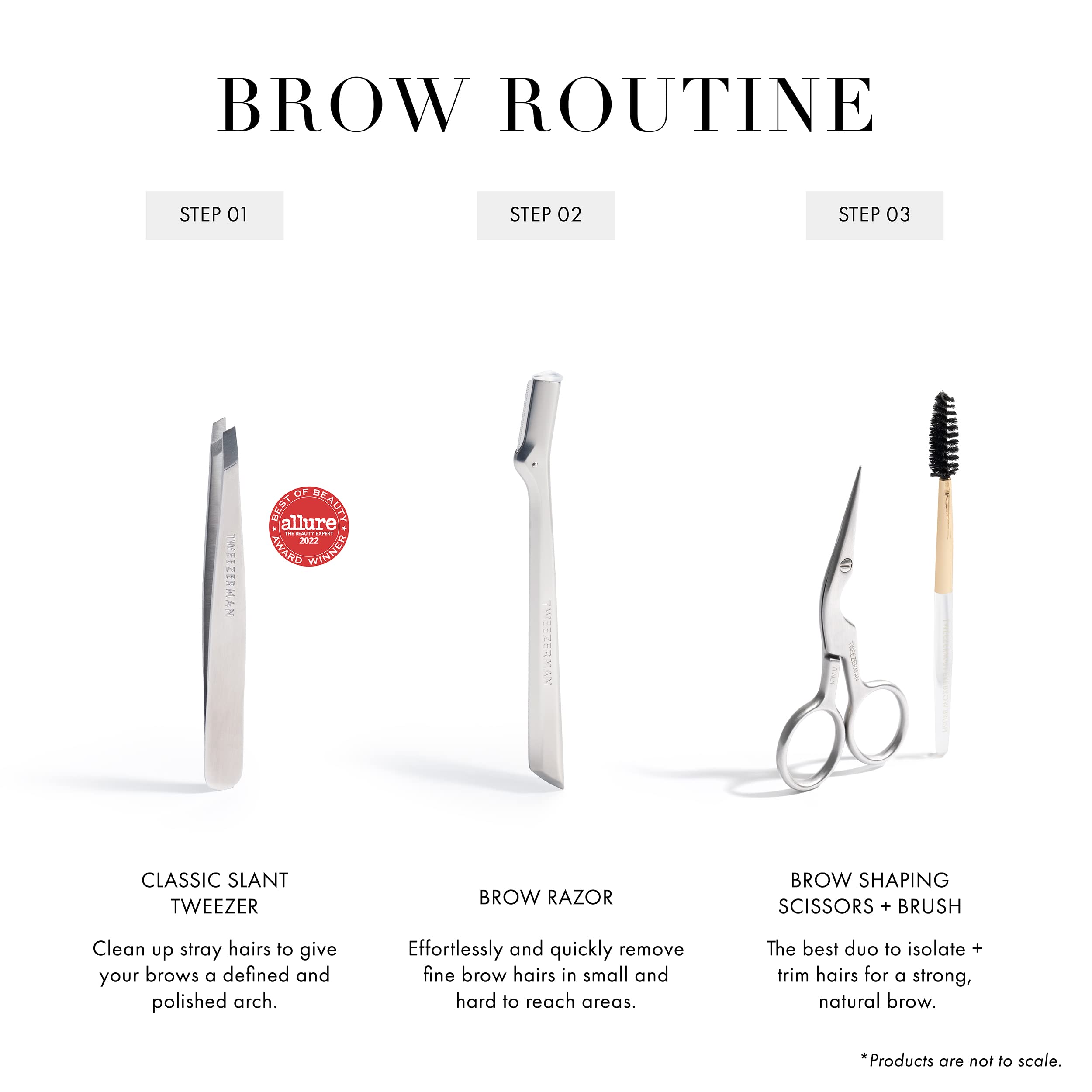 Foto 3 pulgar | Eyebrow Razor Tweezerman Con 3 Cuchillas De Repuesto - Venta Internacional.