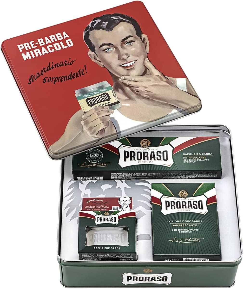 Foto 2 pulgar | Kit para Afeitar Proraso Gino Mentol y Eucalipto