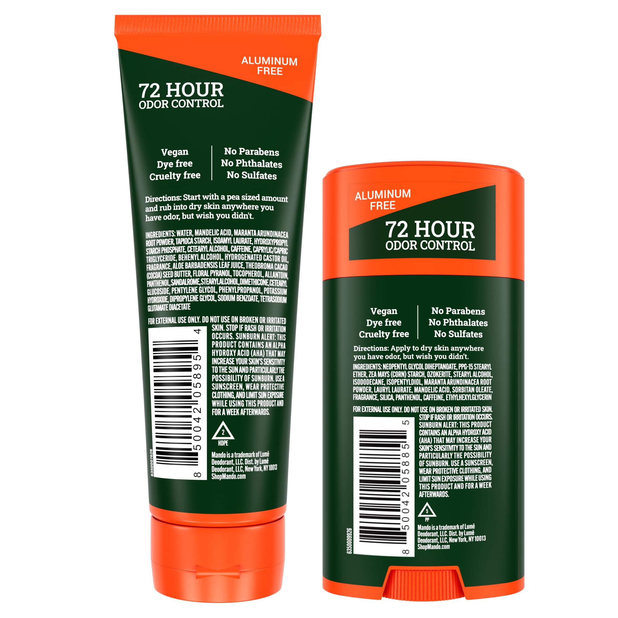 Foto 3 pulgar | Desodorante Mando, Crema Invisible Para Todo El Cuerpo, Tubo De 90 Ml Y Barra Sólida De 75 G - Venta Internacional.