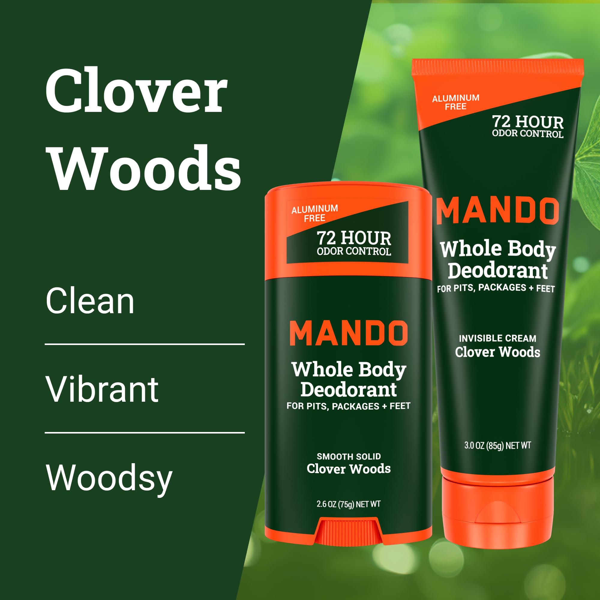 Foto 4 pulgar | Desodorante Mando, Crema Invisible Para Todo El Cuerpo, Tubo De 90 Ml Y Barra Sólida De 75 G - Venta Internacional.