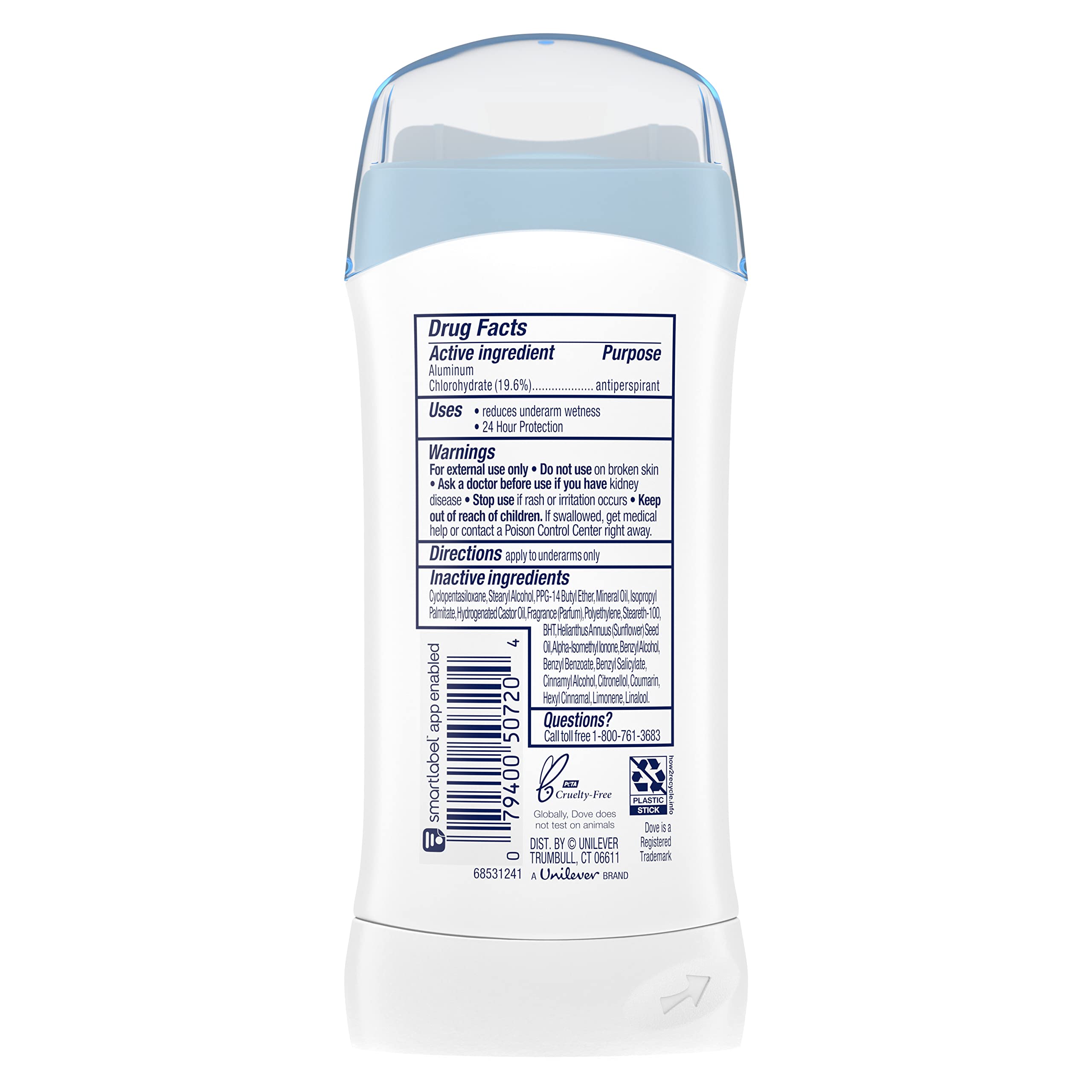 Foto 3 pulgar | Desodorante en Barra Dove Powder All Day de 74 g-Venta Internacional