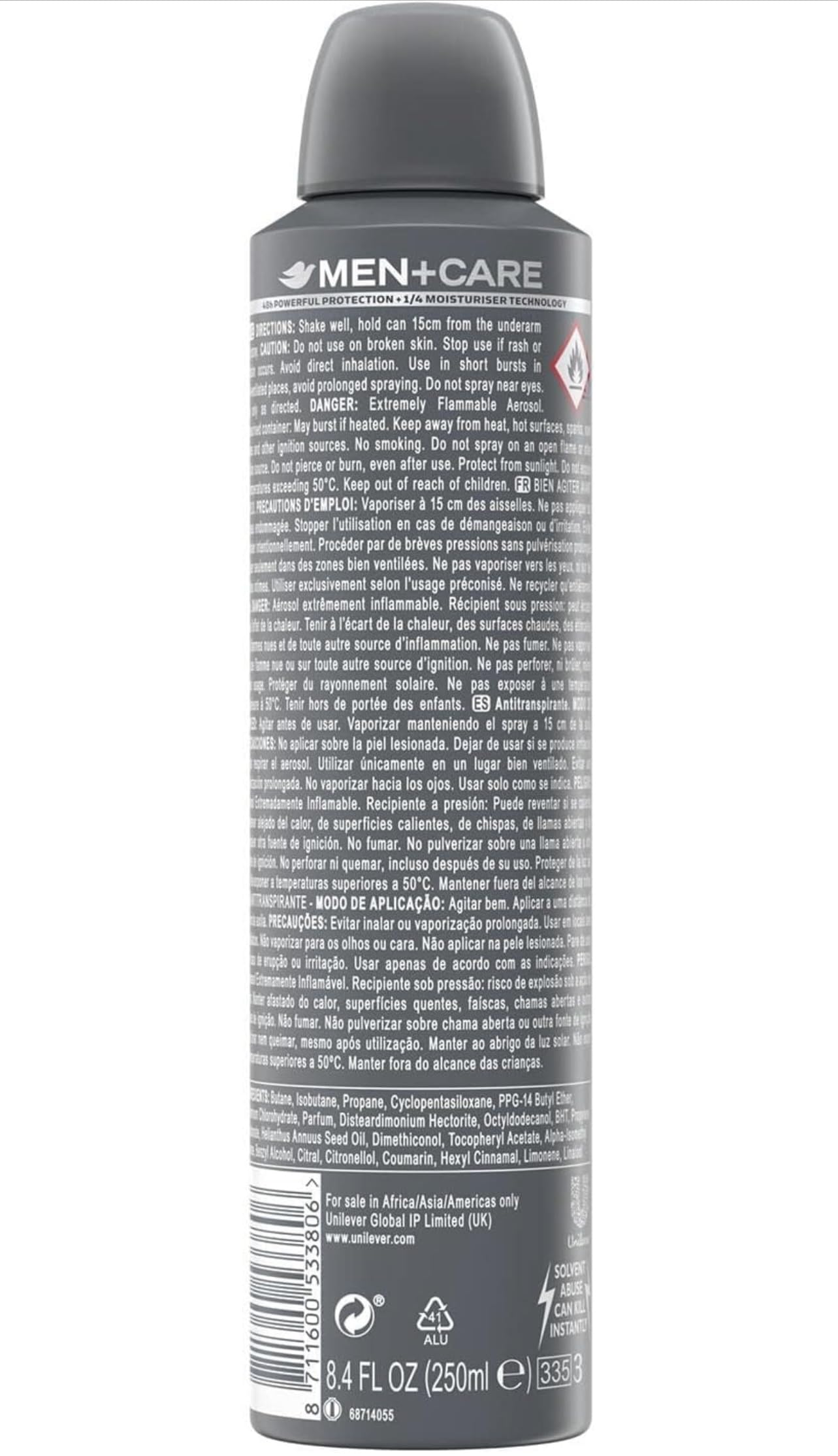 Foto 3 pulgar | Desodorante Dove Men en Aerosol Invisible Dry 254 Ml Paquete de 3 - Venta Internacional
