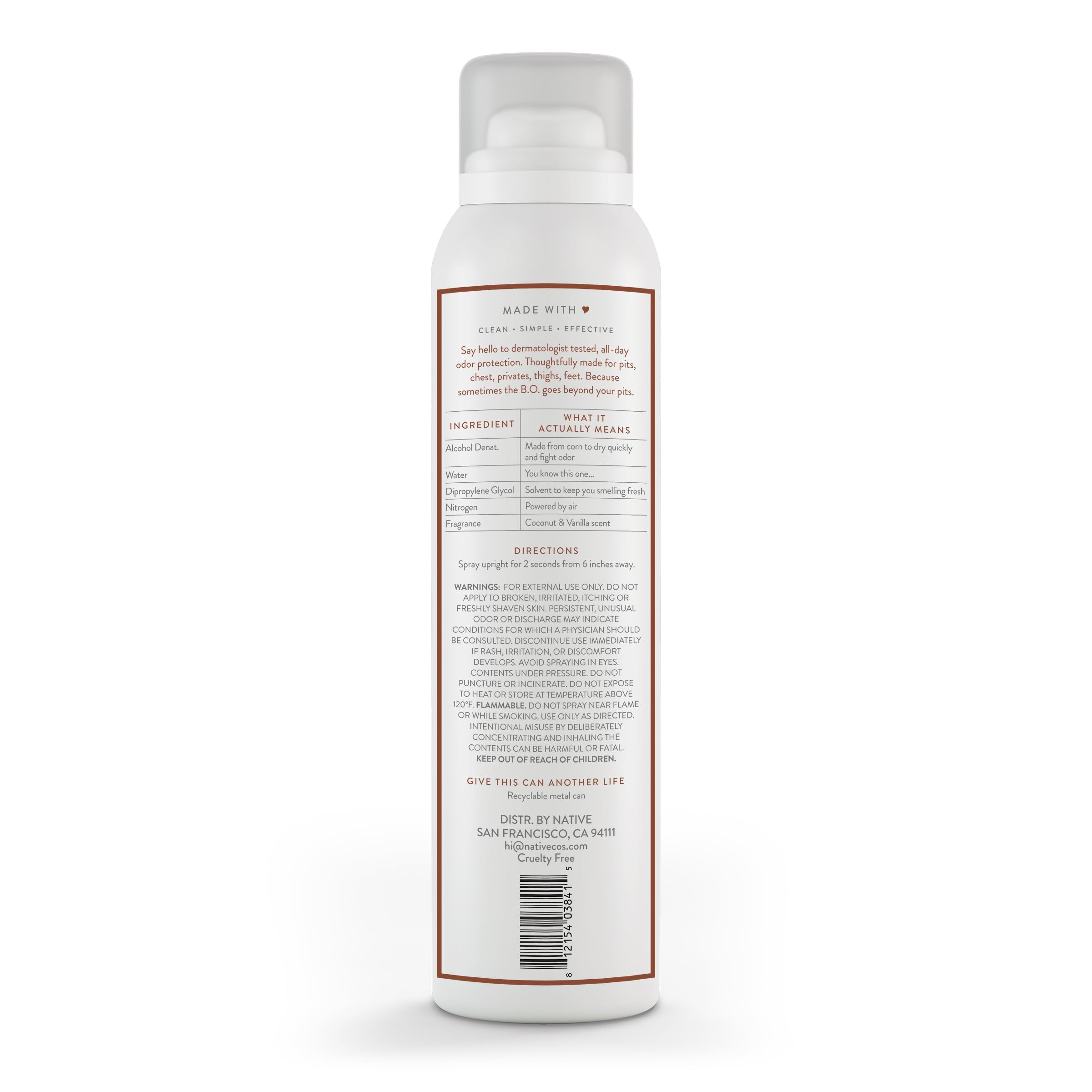 Foto 7 | Desodorante En Aerosol Native Whole Body, 72 Horas, Protección Contra Olores - Venta Internacional.