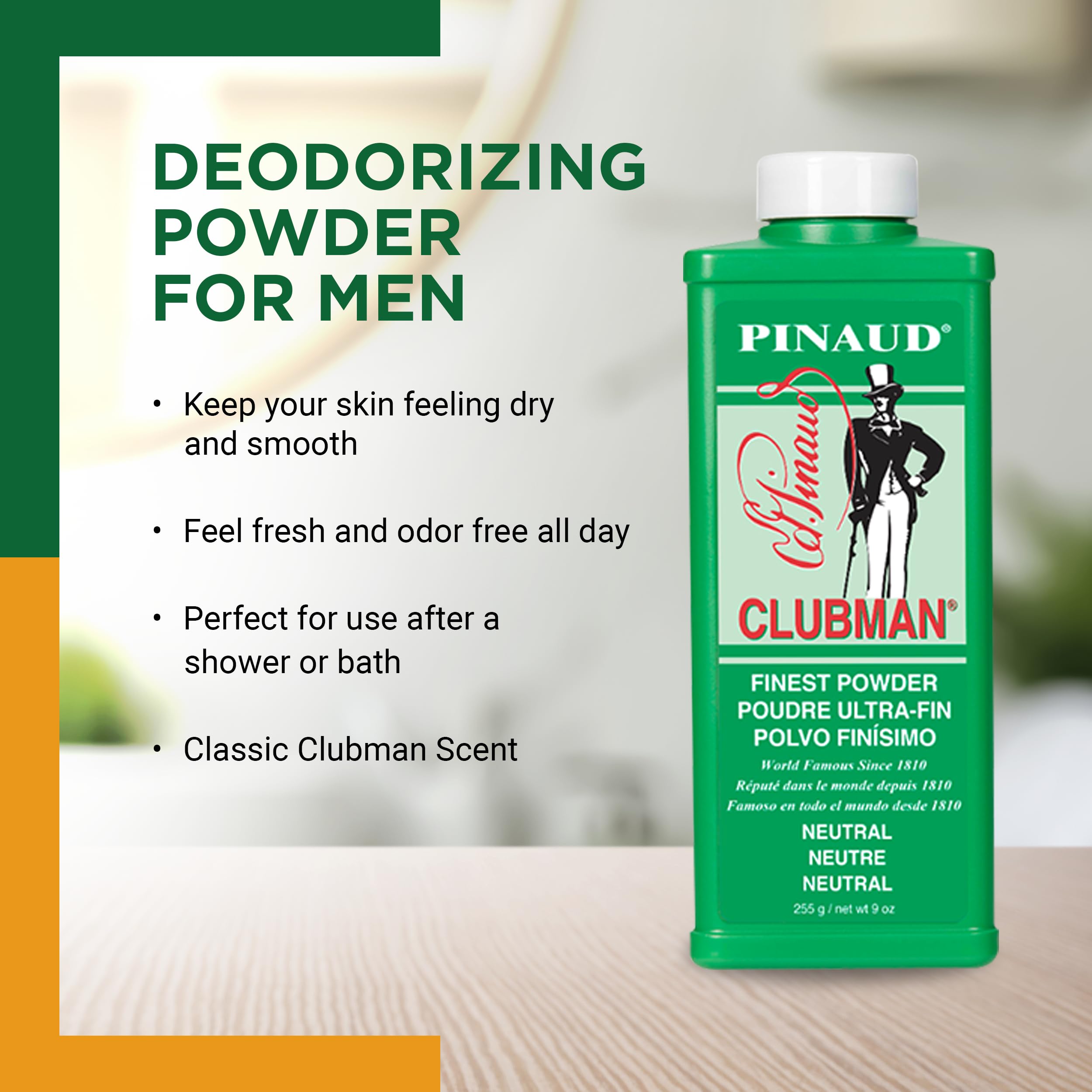 Foto 4 pulgar | Polvo Desodorizante Clubman Pinaud Finest Powder Neutral 265 Ml - Venta Internacional.